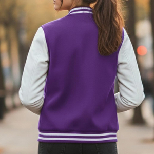 Reasonable Price Quick Dry Women Varsity Baseball Jackets <b>Top</b> <b>High</b> Quality Custom <b>Leather</b> Sleeve Women Varsity Jacket - Product Image 4