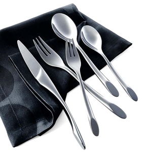 Cubiertos de lujo de acero inoxidable, conjunto de cubiertos de alta calidad de diseño moderno único para restaurante, boda, hogar y hotel, nuevo aspecto - Product Image 1