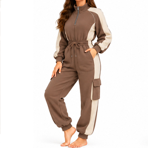 Combinaison en polaire pour femme EAZWEARS, col rond, une pièce, vente en gros, adaptée aux exigences de votre marque, services de fourniture de qualité sur mesure - Product Image 2
