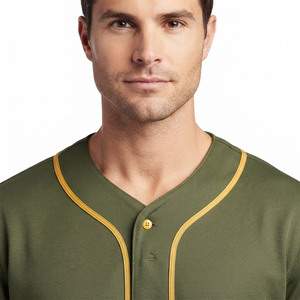 Uniforme de baseball professionnel pour hommes, 100% polyester, haute performance, respirant, anti-transpiration, manches courtes - Product Image 5
