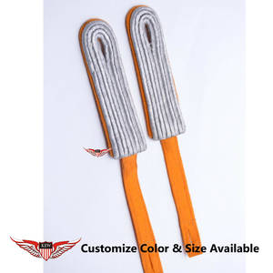 KEW High Quality Grey <b>Braided</b> Orange Fabric Shoulder Board Epaulettes Nylon Elegant Garment <b>Accessory</b> - Product Image 2