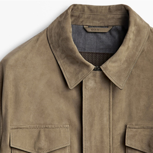 OEM Wholesale <b>Lightweight</b> Suede Leather Real Cowhide <b>Jacket</b> Streetwear for <b>Men</b> Cheap Price New Fashion Leather Suede Coat - Product Image 6