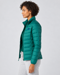 Chaqueta Acolchada para Mujer, Verde, Cuello Alto, Manga Larga, Relleno de Poliéster, para Otoño - Product Image 3