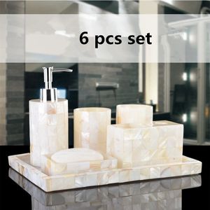 Accesorios de baño hechos a mano con nácar, estilo antiguo, juego decorativo para tocador, artículos esenciales de lujo para baño de casa u hotel - Product Image 5