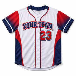 Camiseta de Béisbol Personalizada, Sublimada, para Equipos y Ligas, de Secado Rápido, Transpirable, 100% Poliéster, con Nombre del Jugador Bordado - Product Image 3