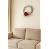 Corona de metal rústica hecha a mano con flores secas y rosas rosadas, decoración de pared redonda, sin iluminación, arte artesanal. - Product Image 6