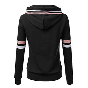 Sweat-shirts oversize pour femmes, style urbain, brodés, streetwear, en molleton de coton 280g, respirants, écologiques, à fermeture éclair, à carreaux, pour l'hiver - Product Image 2