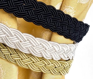 Vintage braid macrame curtain tie back rope drapery holdback - Product Image 2