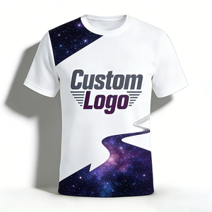 T-shirt à manches courtes pour homme avec logo personnalisé, motif géométrique, impression par sublimation, col rond, séchage rapide, coupe sportive régulière - Product Image 6
