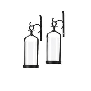 Support de bougie rond en métal noir, très vendu, pour décoration intérieure, support mural pour bougie, porte-bougie - Product Image 1