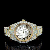 Montre unisexe TASNIM JEWELLERY haut de gamme, cadran antique, mouvement mécanique automatique ETA, diamant Moissanite VVS, boîtier 41 mm, acier inoxydable