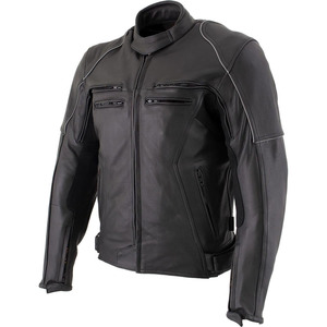 SAMROZ SPORTS Leather Men's <b>Racer</b> Style Collarless Premium Leather Motorcycle Biker Riders <b>Jackets</b> - Product Image 1