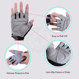 Nouvelles gants d'entraînement de musculation à demi-doigts avec logo personnalisé, antidérapants en microfibre, unisexe, à bas prix, fabriqués au Pakistan - Product Image 3