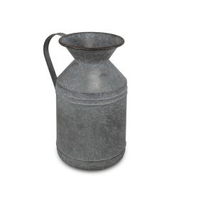 Vase à fleurs rustique en métal galvanisé, style campagnard, pot décoratif, pichet pour la maison, décoration de mariage, vase en métal shabby chic - Product Image 1