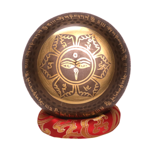 Cuenco tibetano hecho a mano con mantra budista Om Mani Padme Hum, diseño de mandala, cuenco tibetano tradicional nepalí con Om Mani Padme Hum - Product Image 2
