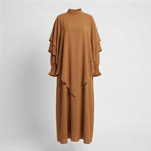 Abaya musulmane deux pièces pour le Ramadan, robe de prière, hijab, vêtement, jilbab, tenue intégrale pour femmes, mode islamique modeste - Product Image 1