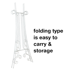 Stylish Iron Stand with Decorative Patterns in Black and <b>White</b> for Flower Arrangement and Wedding Archways Indoor/Outdoor Use - Product Image 3