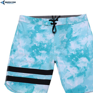 Men's Quick Dry Board Shorts Gradient Color Print Drawstring Waist Casual Swim Trunks 100% Polyester Woven Fabric - Product Image 2