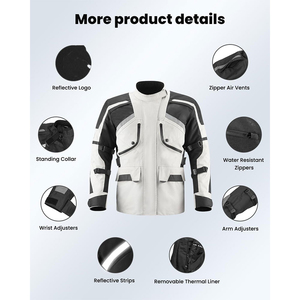 Veste de moto en textile Cordura coupe-vent de haute qualité pour homme, avec airbag, 100% polyester, pour course automobile, prix avantageux - Product Image 2