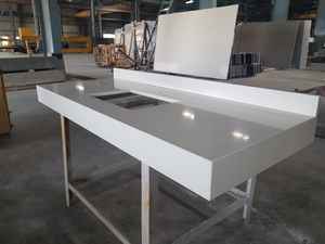 Losas de cuarzo blanco puro para encimeras y tocadores - Product Image 4