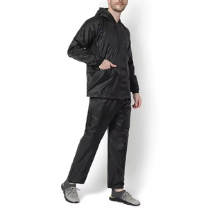 Ensemble coupe-vent classique pour homme, 2 pièces, avec veste zippée et pantalon à cordon de serrage, pour les sports de plein air, décontracté ou urbain - Product Image 6