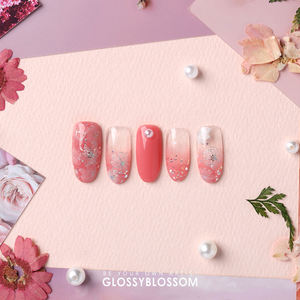 Pegatinas de uñas ShineB PARADISE WIND 3D con diseño de Corea, flor negra transparente con línea de holograma dorado, producto elegante personalizado OEM ODM - Product Image 6