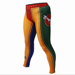 กางเกงรัดรูป MMA BJJ สำหรับการฝึกซ้อมแบบ Grappling ปี 2026 เอวยางยืด ความยาวเต็มตัว แห้งเร็ว ผลิตจากผ้า Spandex/Polyester สำหรับผู้ชาย ใส่วิ่งและออกกำลังกาย - Product Image 1