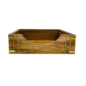 Soporte de Madera para Caja de Pañuelos, Diseño Moderno Hecho a Mano, Patrón Tallado, Independiente, Ecológico, Multiusos - Product Image 3