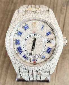 Reloj de Lujo para Hombre, con Moissanita, Cuarzo Analógico, Acero, 41MM, Resistente al Agua 3BAR, Estilo Hip Hop - Product Image 1