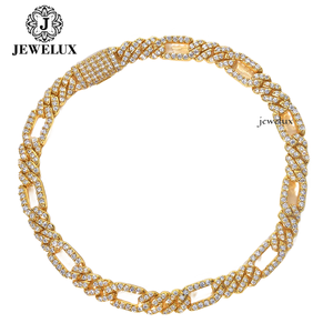 Collier chaîne Figaro plaqué or 22 carats le plus vendu avec pierres Moissanite, bijoux Hip Hop pour hommes, usage quotidien, pour l'exportation - Product Image 2