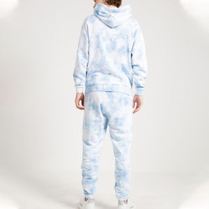 Conjunto de Sudadera con Capucha y Pantalones Deportivos Tie Dye Arcoíris para Hombre, de Felpa, Dos Piezas, Corte Ajustado, Informal, Deportivo, con Cordón Ajustable - Product Image 5