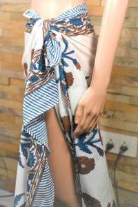 Handmade Indian Cotton <b>Sarong</b> Batik Print Strapless Swimdress Breathable Eco-Friendly Summer Wear - Product Image 3