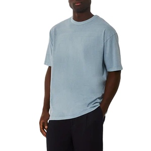 Camiseta Oversize para Hombre, Fabricada con Algodón Premium, Corte Holgado, Estilo Urbano Minimalista, Tejido Grueso, Informal - Product Image 1