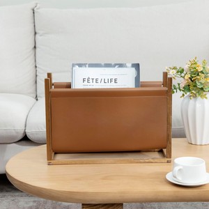 Wholesale Sleek Acacia Wood Magazine Stand - Minimalist Design - Product Image 4
