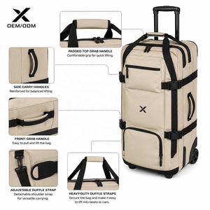 X Sports City OEM/ODM Heavy Duty Diving Roller Bag Waterproof Polyester Zipper Closure Scuba Gear Travel <b>Trolley</b> Duffel Wheels - Product Image 4