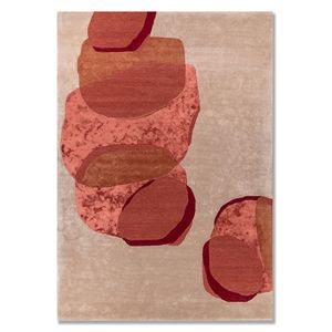 Alfombra de Seda y Lana Rectangular Beige de Alta Calidad, Estilo Moderno, Anudada a Mano, de Pelo Cortado/Bucle, Apta para Mascotas, para Ejercicio, Hogar, Sala de Oración - Product Image 1