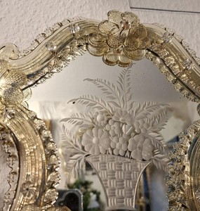 Miroir en verre de Murano vénitien vintage - Product Image 3