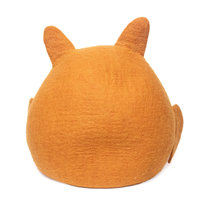 Cute Cartoon Fox Cat <b>Bed</b> <b>Cave</b> Wool Felt Round Soft Indoor All Seasons Cat <b>Bed</b> - Product Image 4