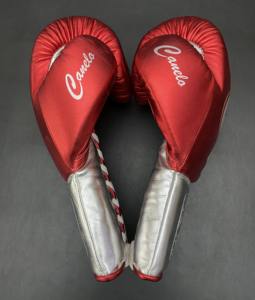 Guantes de Boxeo Personalizados en Color Plata y Rojo, Sin Boxeo No Hay Vida, Guantes de Boxeo de Cuero Genuino de Alta Calidad - Product Image 5