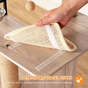 Torre per Gatti da Interno Tutto in Uno con Lettiera, Amaca, Cuccia, Stazione Cibo e Tiragraffi - Perfetta per Gatti - Product Image 5