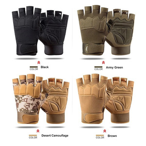 Gants tactiques personnalisés à demi-doigts avec protection des articulations, respirants et légers pour la gym, les sports et la moto - Product Image 3