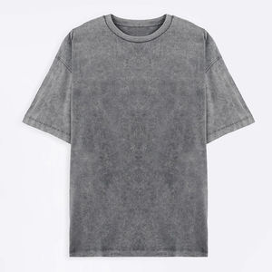 T-shirts graphiques surdimensionnés vintage Street Wear en coton épais, impression personnalisée, 100 % coton, effet délavé à l'acide - Product Image 5
