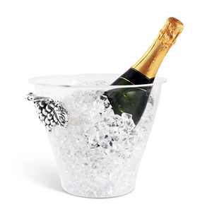 Cubo de Hielo de Cristal de Lujo con Asas de Aluminio, Enfriador de Vino y Champán Premium para Bar y Decoración de Bodas - Product Image 4
