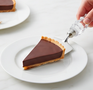 Stainless Steel <b>Cake</b> <b>Server</b> With Faceted Clear Crystal Handle Triangle Spatula Knife For Home And Party Use - Product Image 6