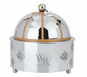 Casserole moderne noire mate la plus populaire, chauffe-plat rond avec couvercle, pour service de buffet et fêtes, à prix de gros - Product Image 6