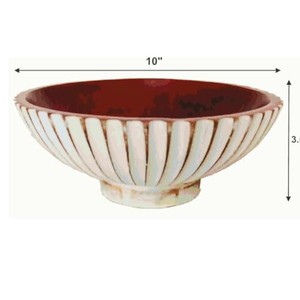 ชามไม้มะม่วงสีขาวล้วน 27 ซม. - งานฝีมือสไตล์บ้านไร่ริมชายฝั่ง ขายส่ง - Product Image 3