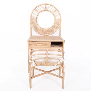 Rattan wooden <b>dressing</b> table with mirror for kid imaginative & role play toddler make up vanity - Product Image 4