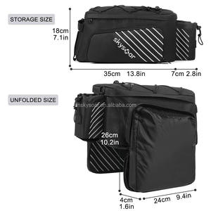 Bolsa de transporte de asiento trasero de bicicleta resistente al agua de poliéster 600D personalizada al por mayor - Product Image 5