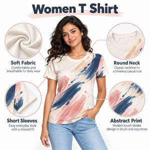 Camiseta para mujer que proporciona comodidad transpirable, ajuste flexible y textura suave para ropa informal y actividades diarias. - Product Image 6