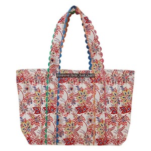 Sac avec bordure en ric-rac, grande capacité, léger, multifonctionnel, tendance, cadeau artisanal personnalisé - Product Image 1